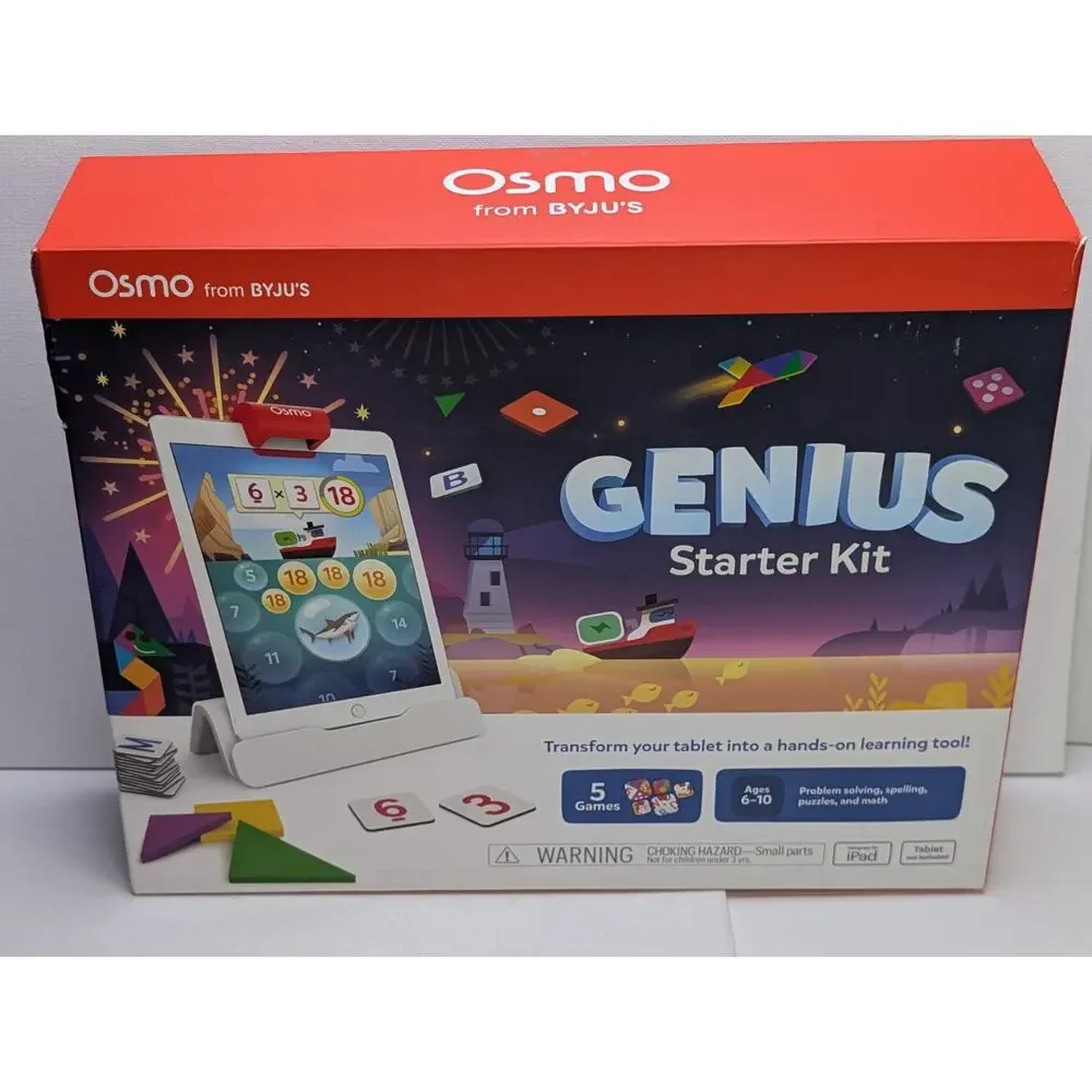 Osmo Genius Starter Kit 901-00089 iPad 5 Learning Games Base Tiles Ages 6-10